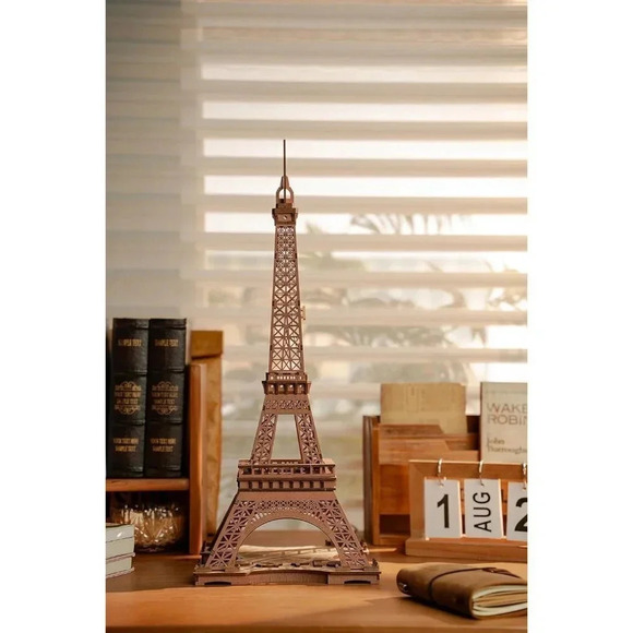 Puzzle for Adults Model Building Kit with LED Light Wooden Eiffel Tower - Picture 9 of 9